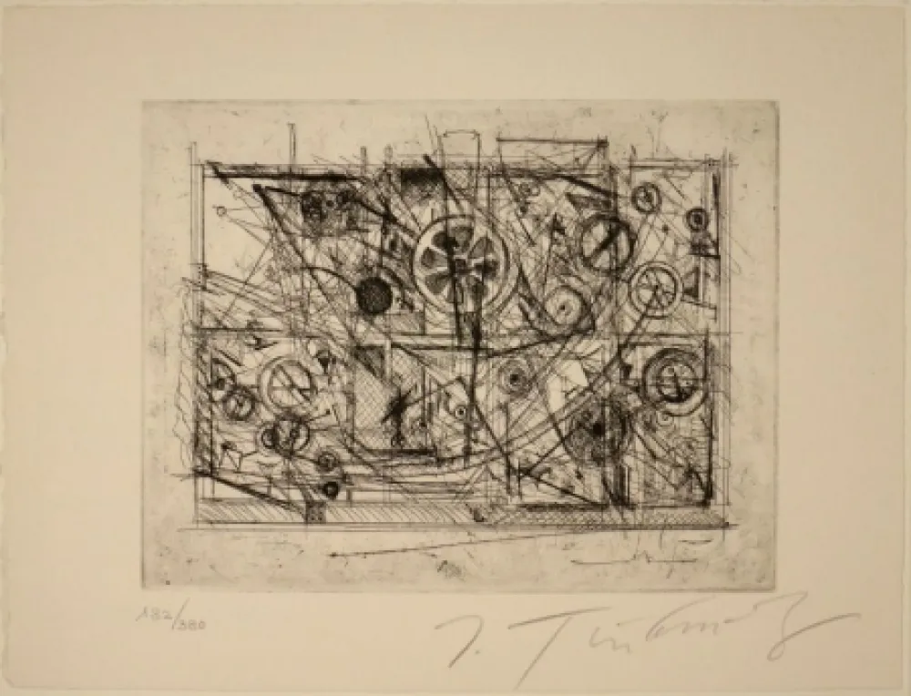 Radierung Tinguely - Metaharmonie III