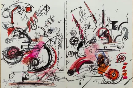 Lithographie Tinguely - Sans Titre