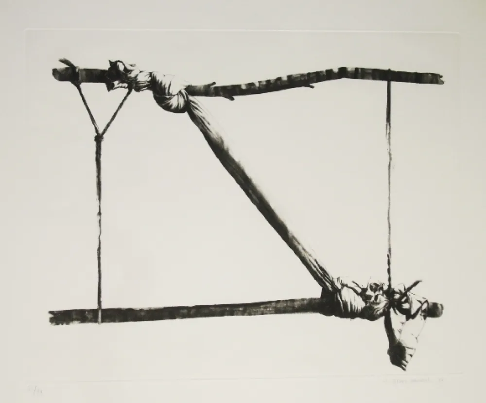 Radierung Und Aquatinta Titus-Carmel - Agrès 1