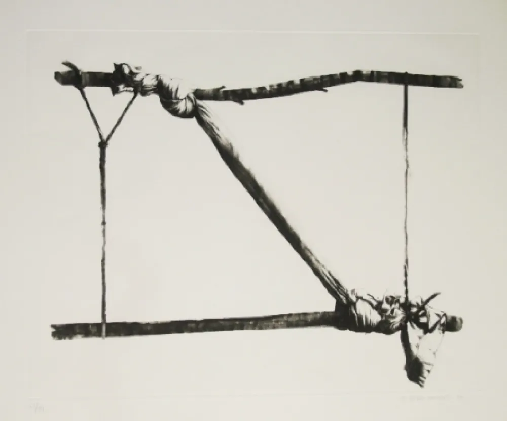 Radierung Und Aquatinta Titus Carmel - Agrès 1