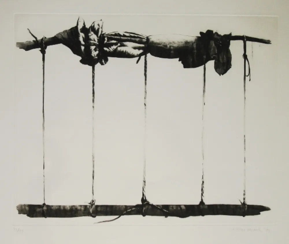 Radierung Und Aquatinta Titus-Carmel - Agrès 3