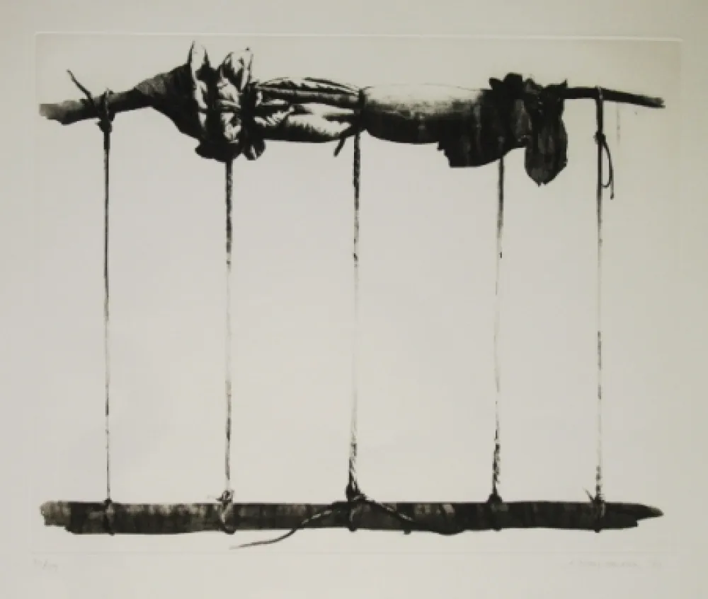 Radierung Und Aquatinta Titus Carmel - Agrès 3