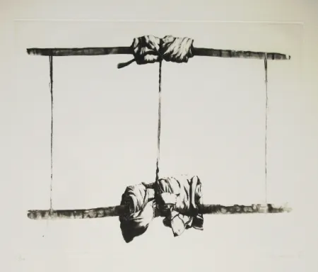 Radierung Und Aquatinta Titus-Carmel - Agrès 5