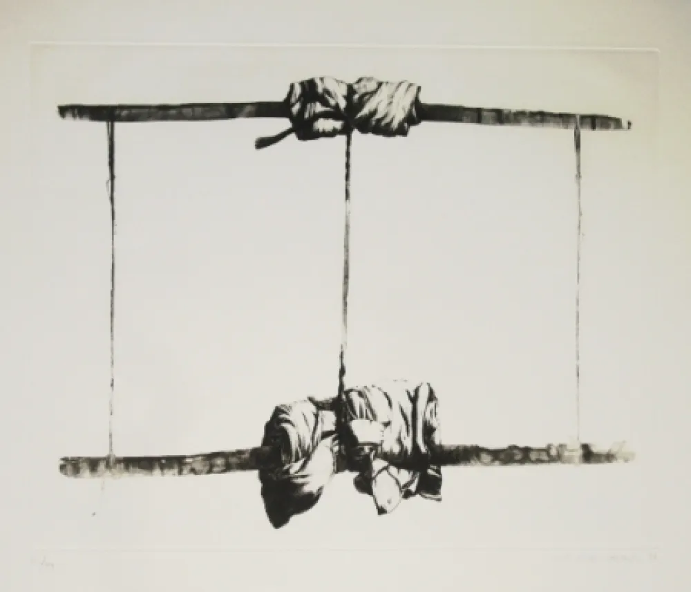 Radierung Und Aquatinta Titus Carmel - Agrès 5