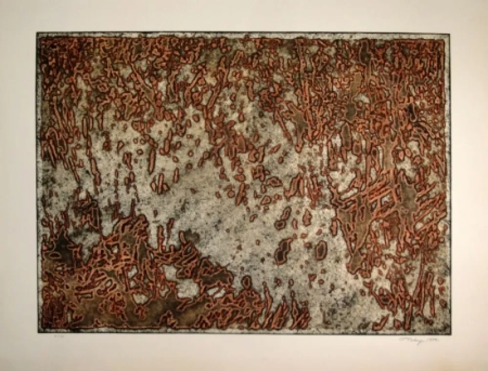 Aquatinta Tobey - Message from a desert Star