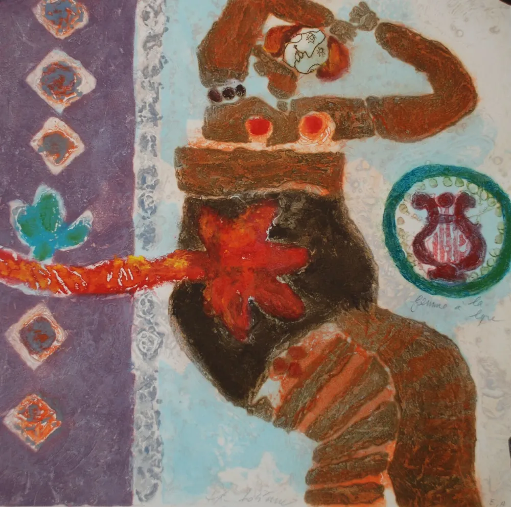 Stich Tobiasse - Femme à la Lyre