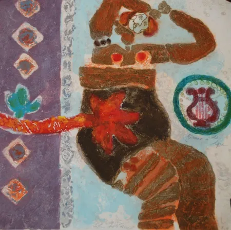 Stich Tobiasse - Femme à la Lyre