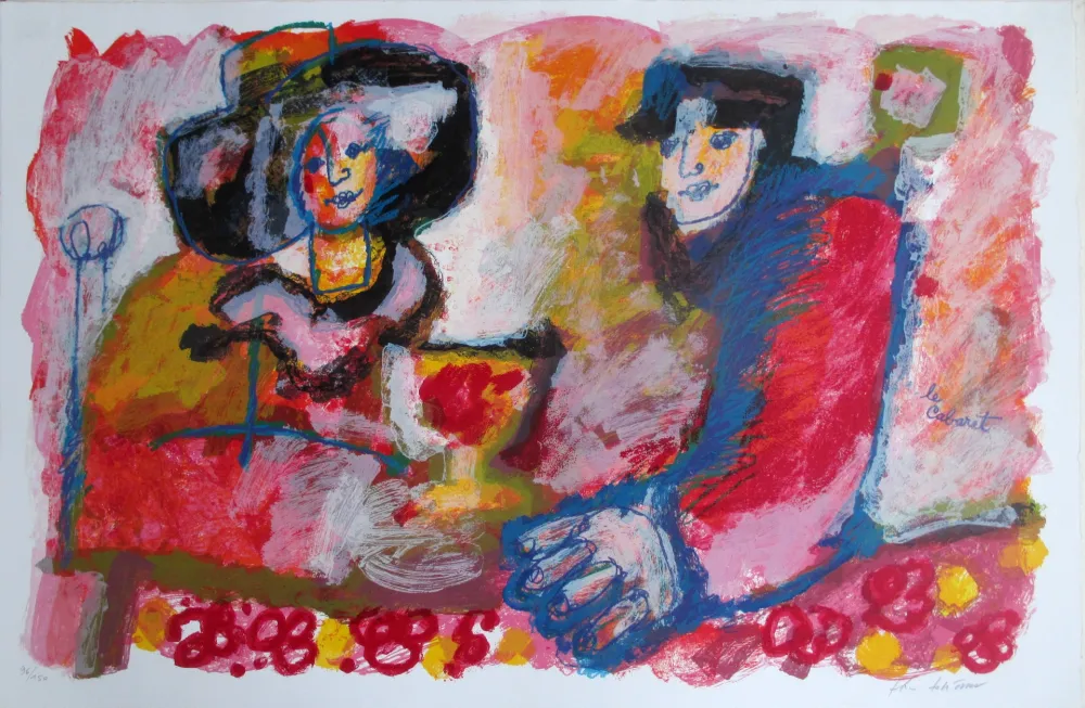 Lithographie Tobiasse - Le Cabaret