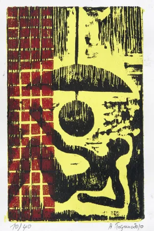 Holzschnitt Toguo - The Long Night