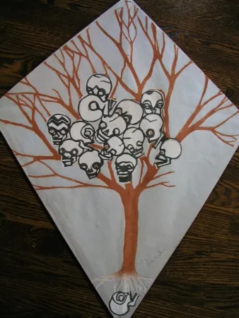 Siebdruck Toledo - Calavera tree kite 