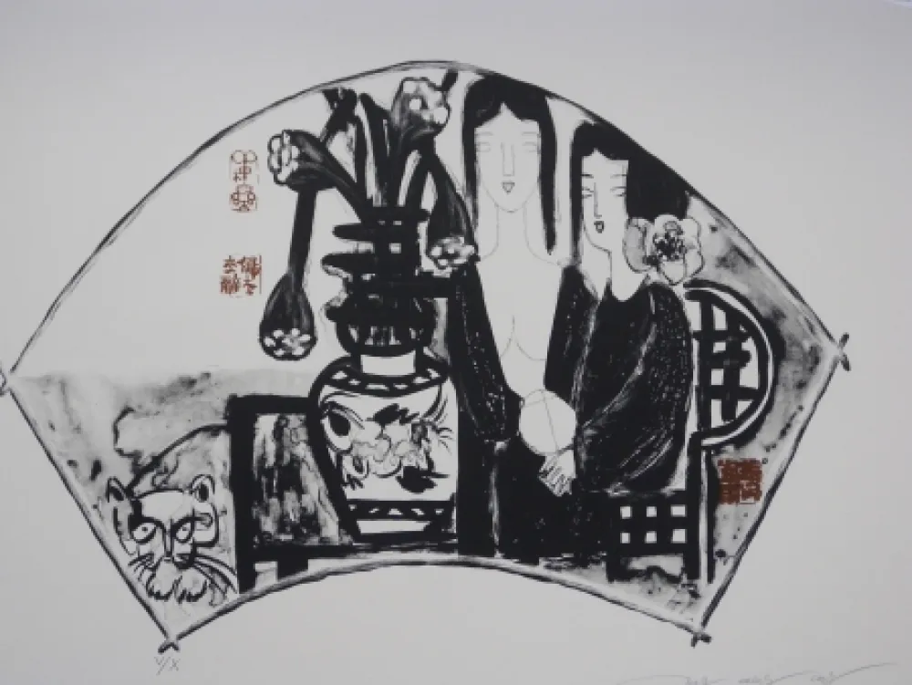 Lithographie Tongzhengang - Sisters