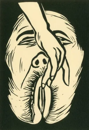 Linolschnitt Topor - Annulaire