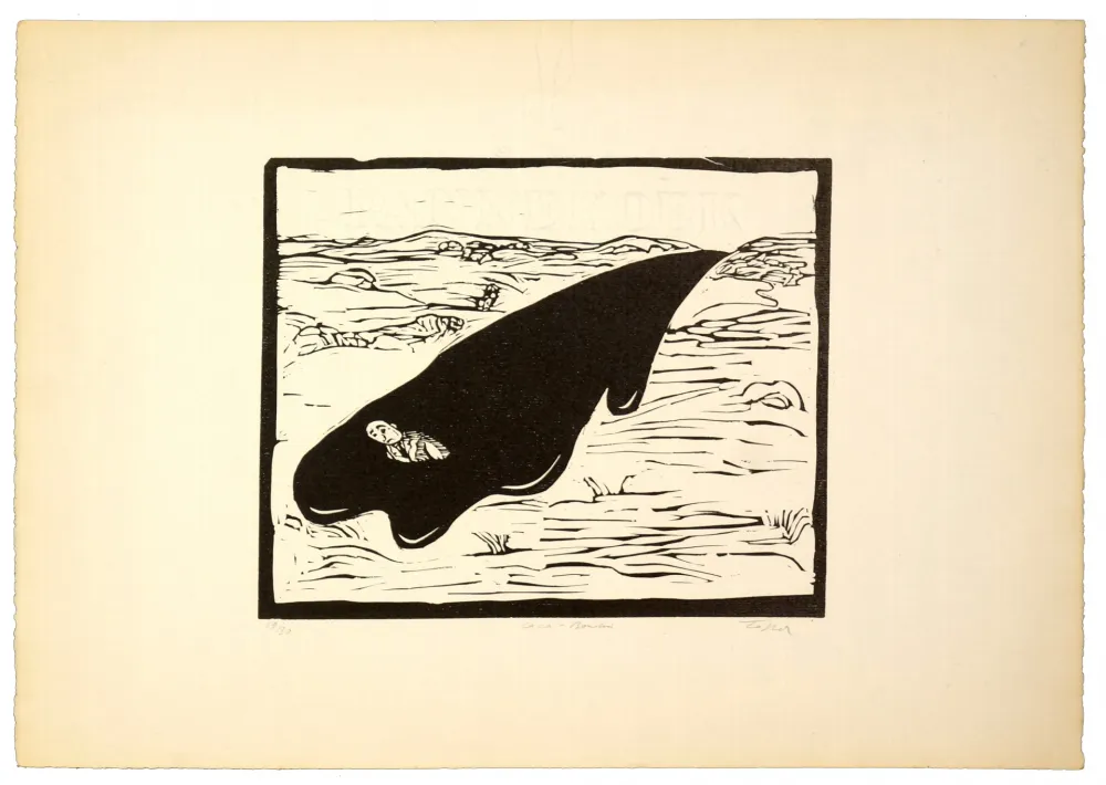 Linolschnitt Topor - Caca boudin