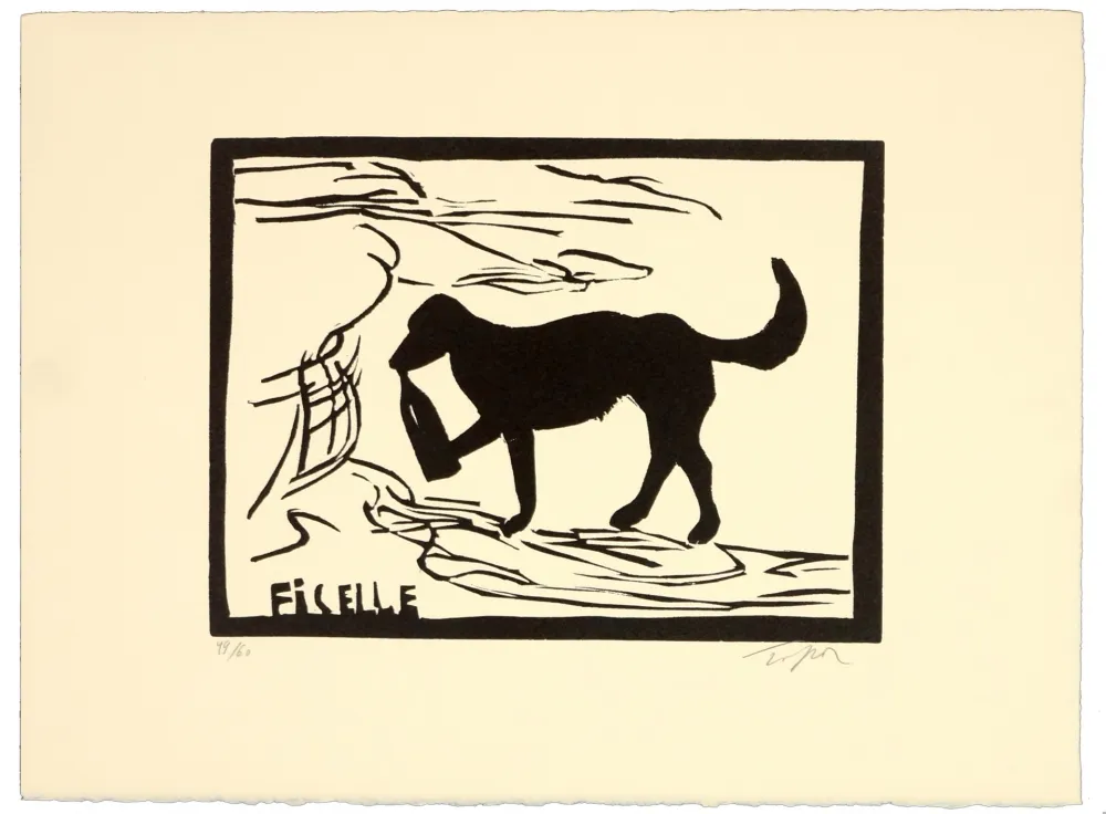 Linolschnitt Topor - Ficelle