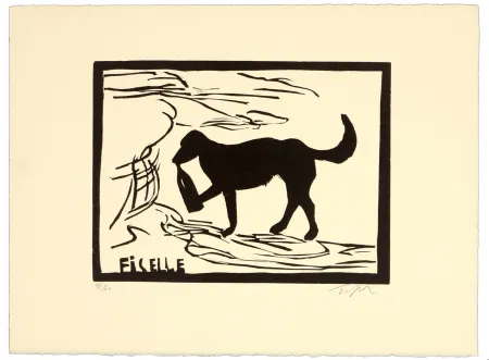 Linolschnitt Topor - Ficelle