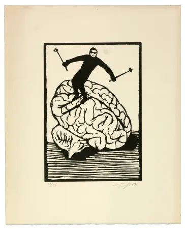 Linolschnitt Topor - Le style lisse