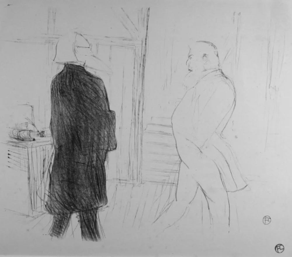 Lithographie Toulouse-Lautrec - Antoine et Gémier, dans une Faillite