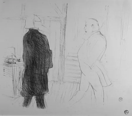 Lithographie Toulouse-Lautrec - Antoine et Gémier, dans une Faillite