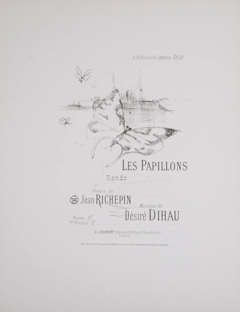 Lithographie Toulouse-Lautrec - Les Papillons, 1895