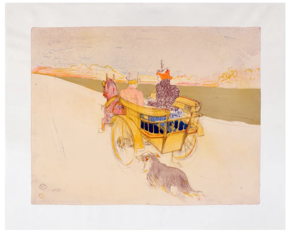 Lithographie Toulouse-Lautrec - Partie de campagne