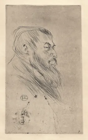 Kaltnadelradierung Toulouse-Lautrec - Portrait de Tristan Bernard