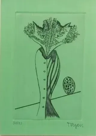 Kaltnadelradierung Toyen - Svatokradezny les a jjine texty  - La forêt sacrilège  (1970)    