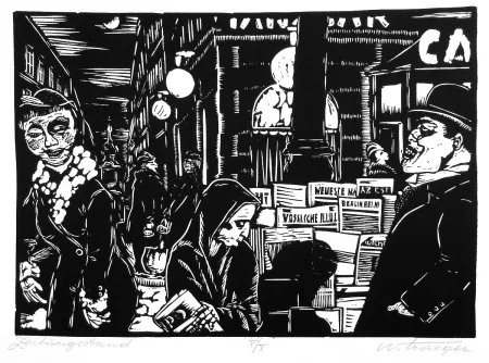 Linolschnitt Traeger - Wien 1932 (Vienna 1932)