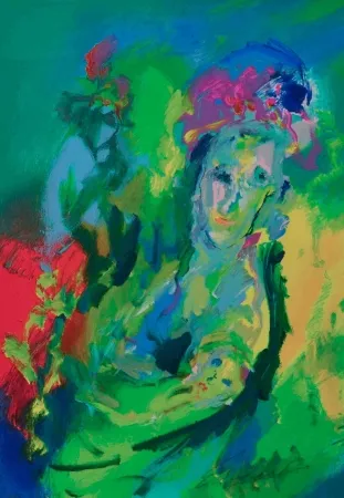 Siebdruck Treccani - Materinità fiorita