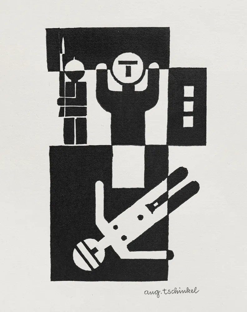 Linolschnitt Tschinkel - Vollstrecker (Executor)