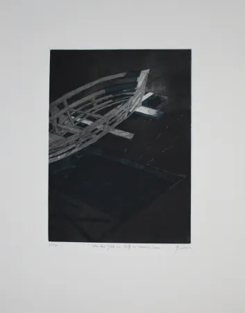 Radierung Und Aquatinta Tuma - Über das Glück ein Schiff zu Wasser zu Lassen