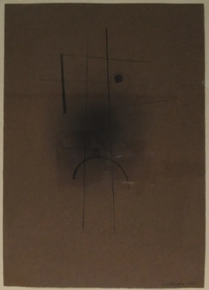 Monotypie Tutundjian - Composition géometrique abtraite / Geometrisch abstrakte Komposition