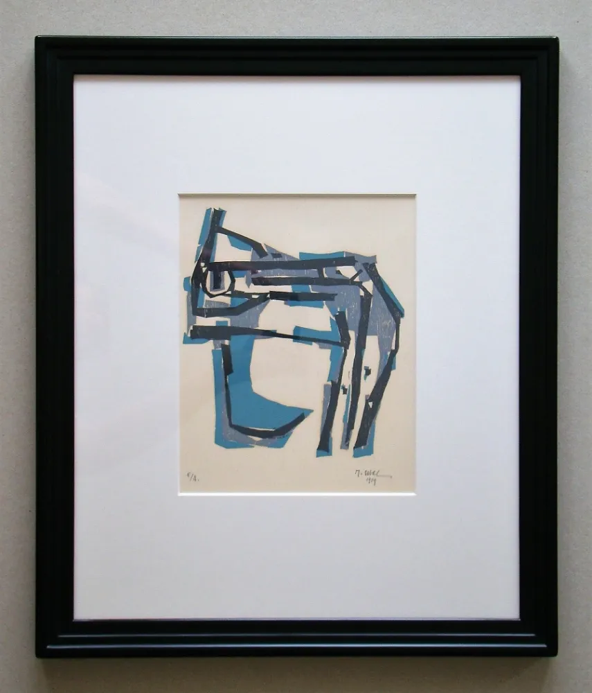 Holzschnitt Ubac - L'auberge dans le sanctuaire