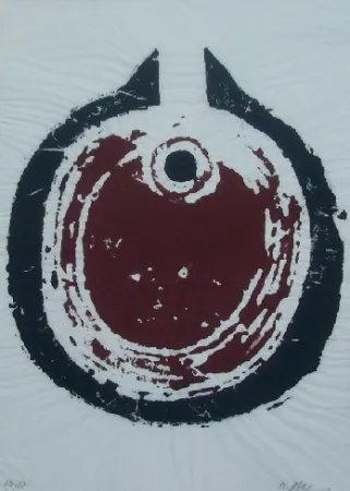 Monotypie Ubac - Le trou de serrure