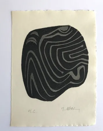 Radierung Ubac - L'herbe déracinée 1