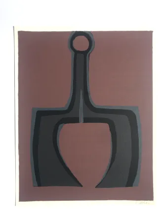 Lithographie Ubac - Travailler le sol (la Terre I)