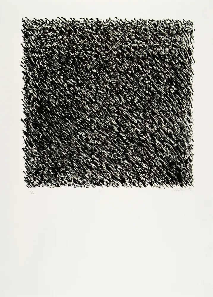 Lithographie Uecker - Manuelle Struktuur. No I 
