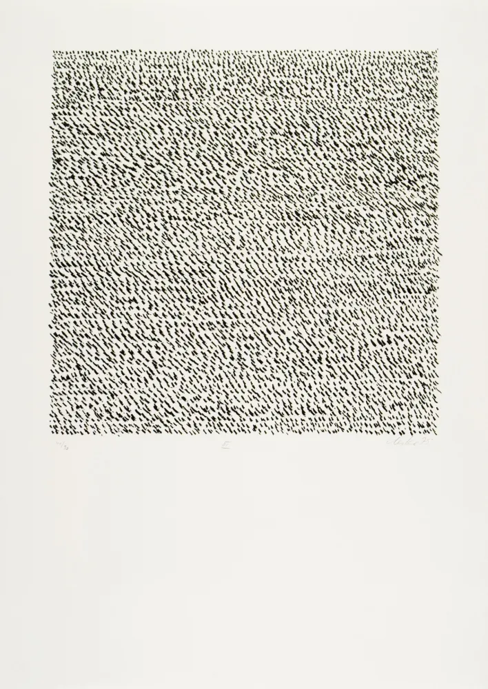 Lithographie Uecker - Manuelle Struktuur. No III