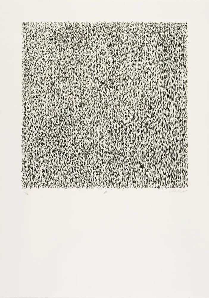 Lithographie Uecker - Manuelle Struktuur. No VIII