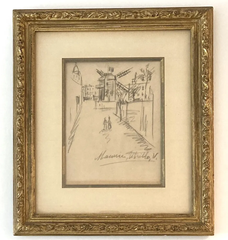 Keine Technische Utrillo - Le moulin de la Galette, dessin