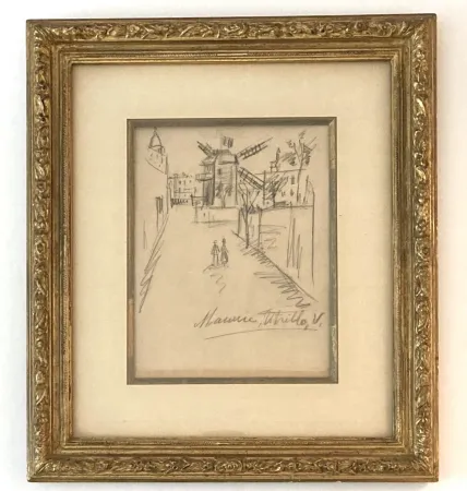 Keine Technische Utrillo - Le moulin de la Galette, dessin