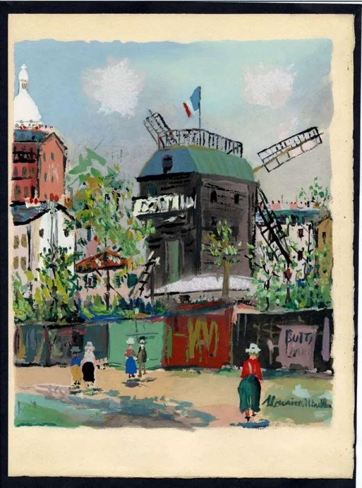 Illustriertes Buch Utrillo - LE VILLAGE INSPIRÉ. Avec 12 gouaches par Maurice Utrillo (1954)