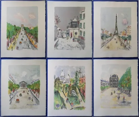 Lithographie Utrillo - Paris Capitale (10 lithographies)