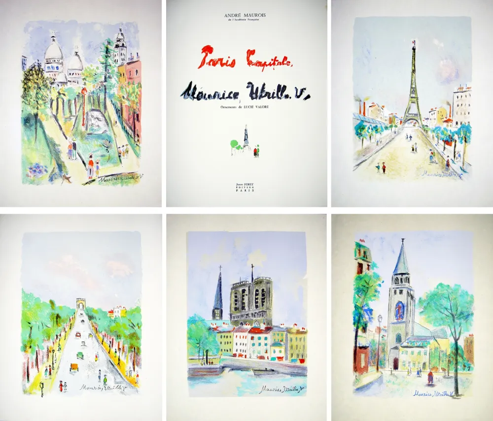 Illustriertes Buch Utrillo - PARIS CAPITALE. Lithographies originales de Maurice Utrillo, V. (1955).