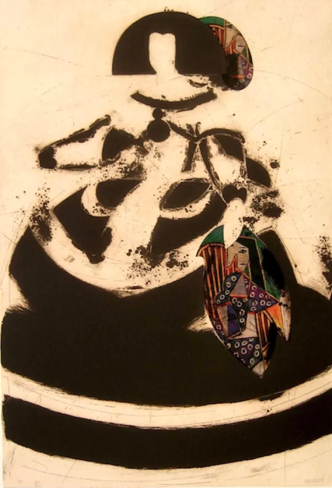 Radierung Und Aquatinta Valdés - Reina Mariana