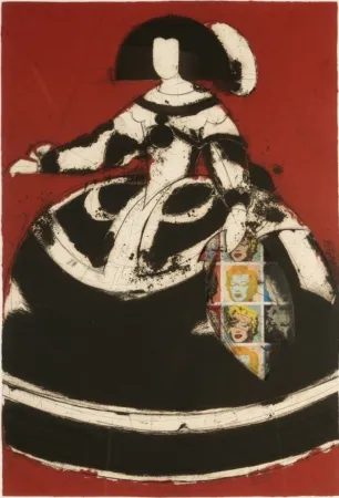 Radierung Valdés - Reina Mariana
