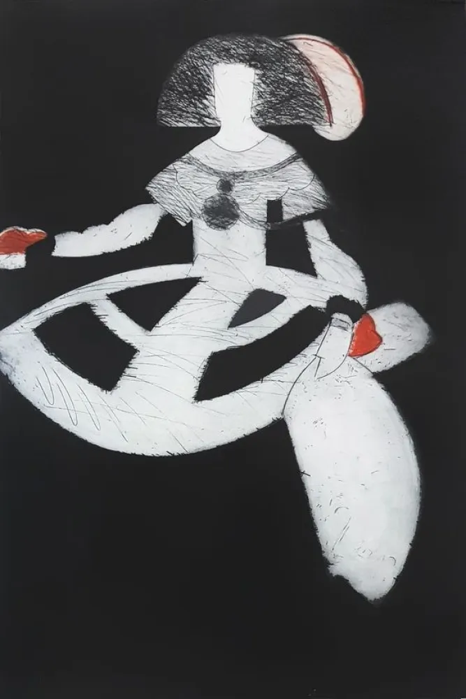 Radierung Valdés - Reina Mariana III