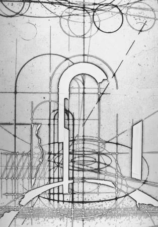 Radierung Valentini - Composizione 