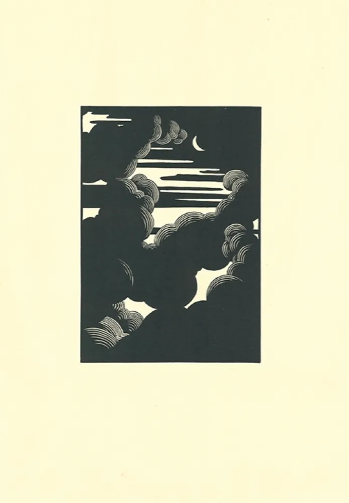 Holzschnitt Vallotton - Wolken / Nuages (Clouds)