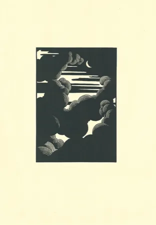 Holzschnitt Vallotton - Wolken / Nuages (Clouds)