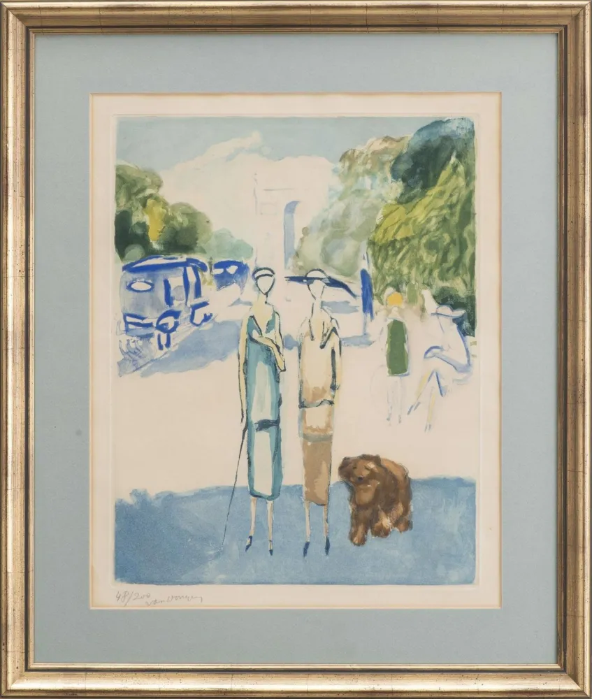 Aquatinta Van Dongen - Avenue du Bois, 1928 